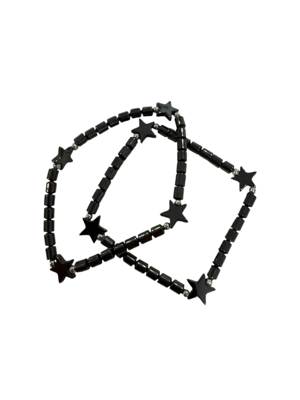 Black Star Beaded Bracelet Set